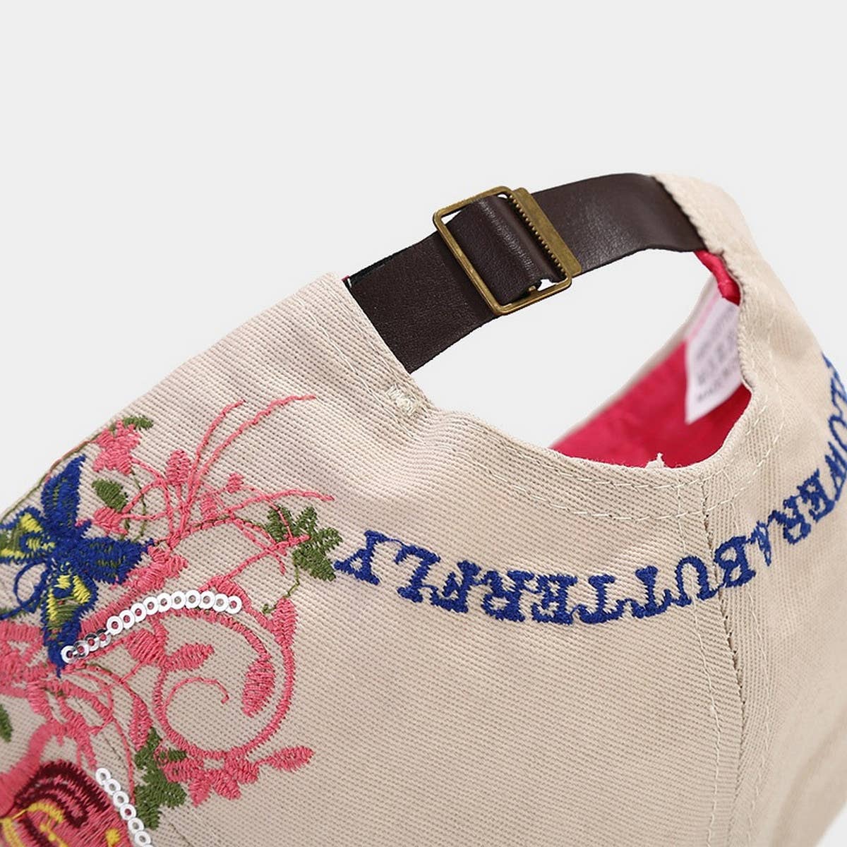 Butterfly Embroidery Baseball Cap, Women??¢s Sun Hat CWAH1648