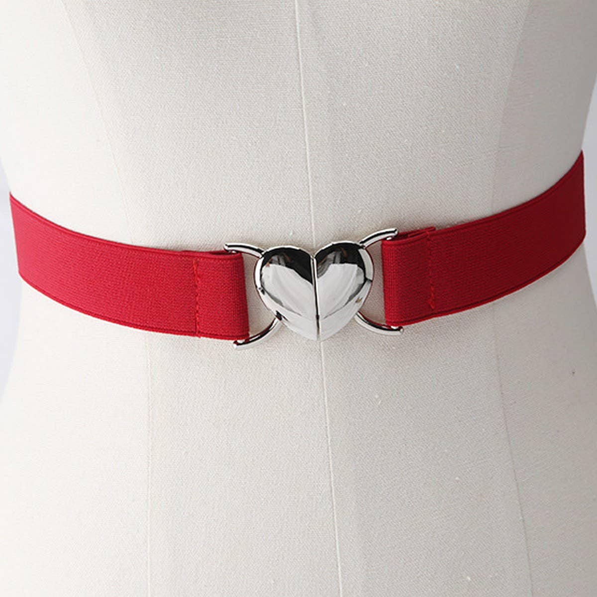 CWABE0562_LOVE BUCKLE ELASTIC BELT
