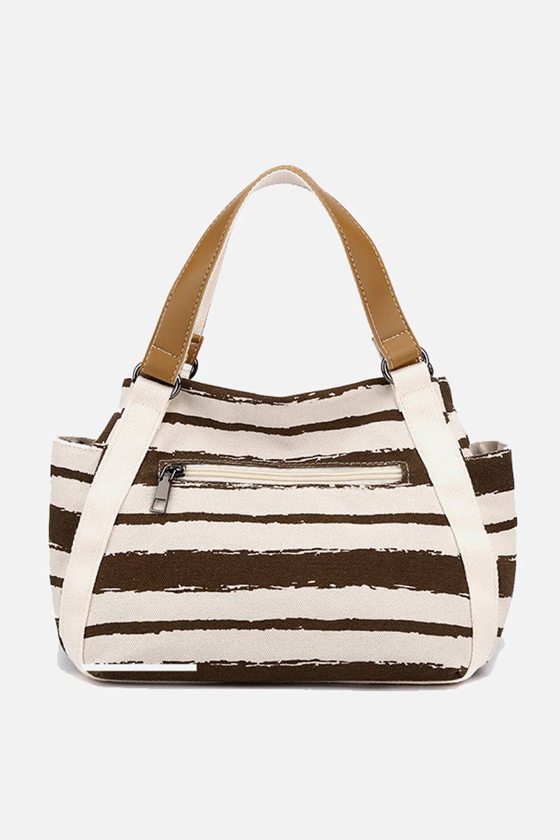 STRIPE PATTERNED DANDY CANVAS BAG_CWAB0518