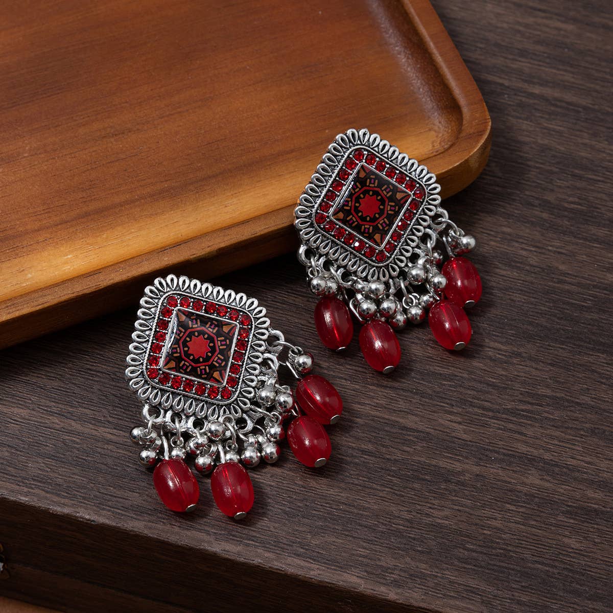 VINTAGE BELL TASSEL PENDANT EARRINGS