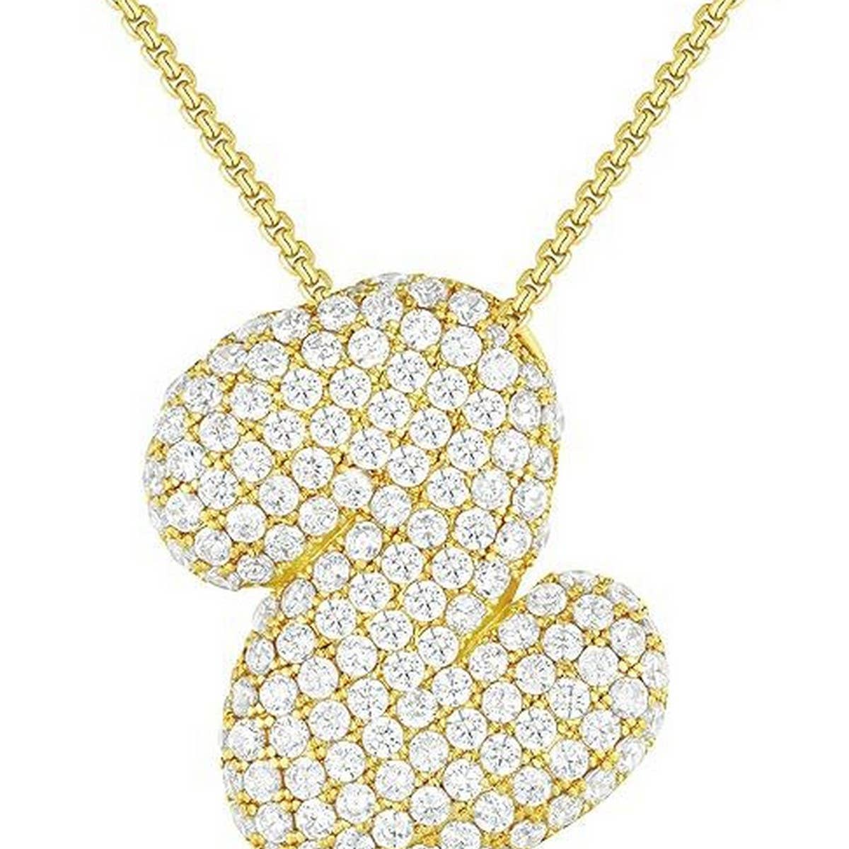 26 Letters Necklace - Copper Zirconia Pendant_CWMM5864