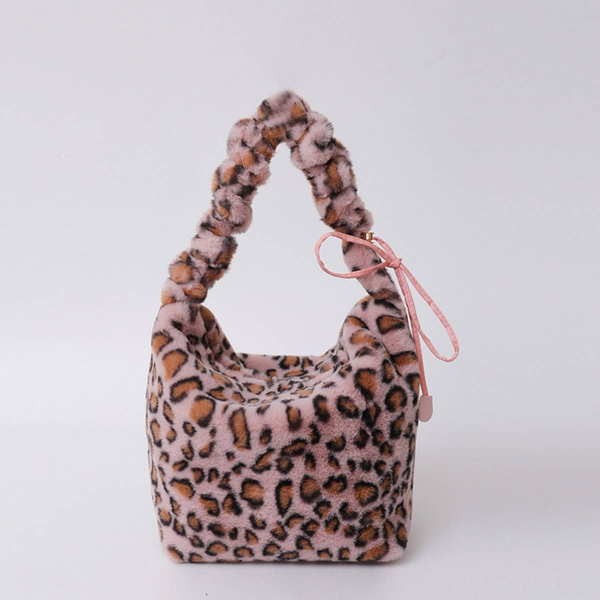 Plush Leopard Handbag Large Crossbody Bag_CUAB00600