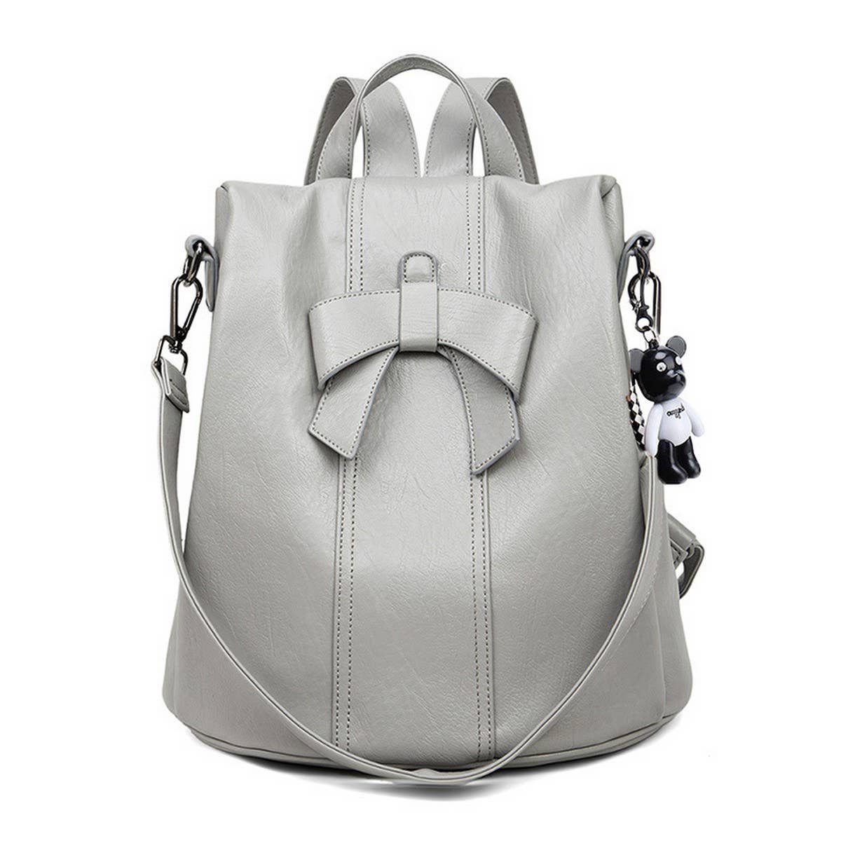 LEATHER BACKPACK WOMEN BOW DECORATION CROSSBODY BAG_CWAB0721