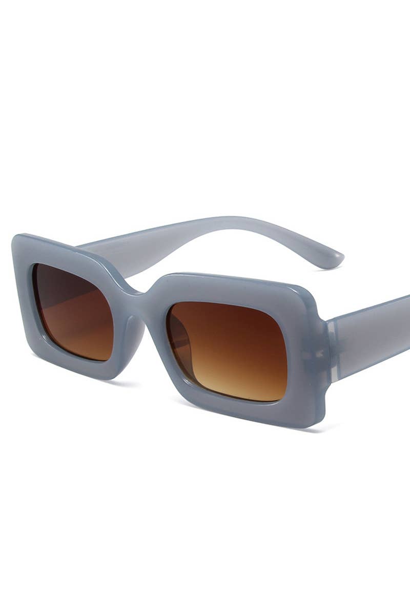 Trendy Small Square Jelly Sunglasses, Retro Style
