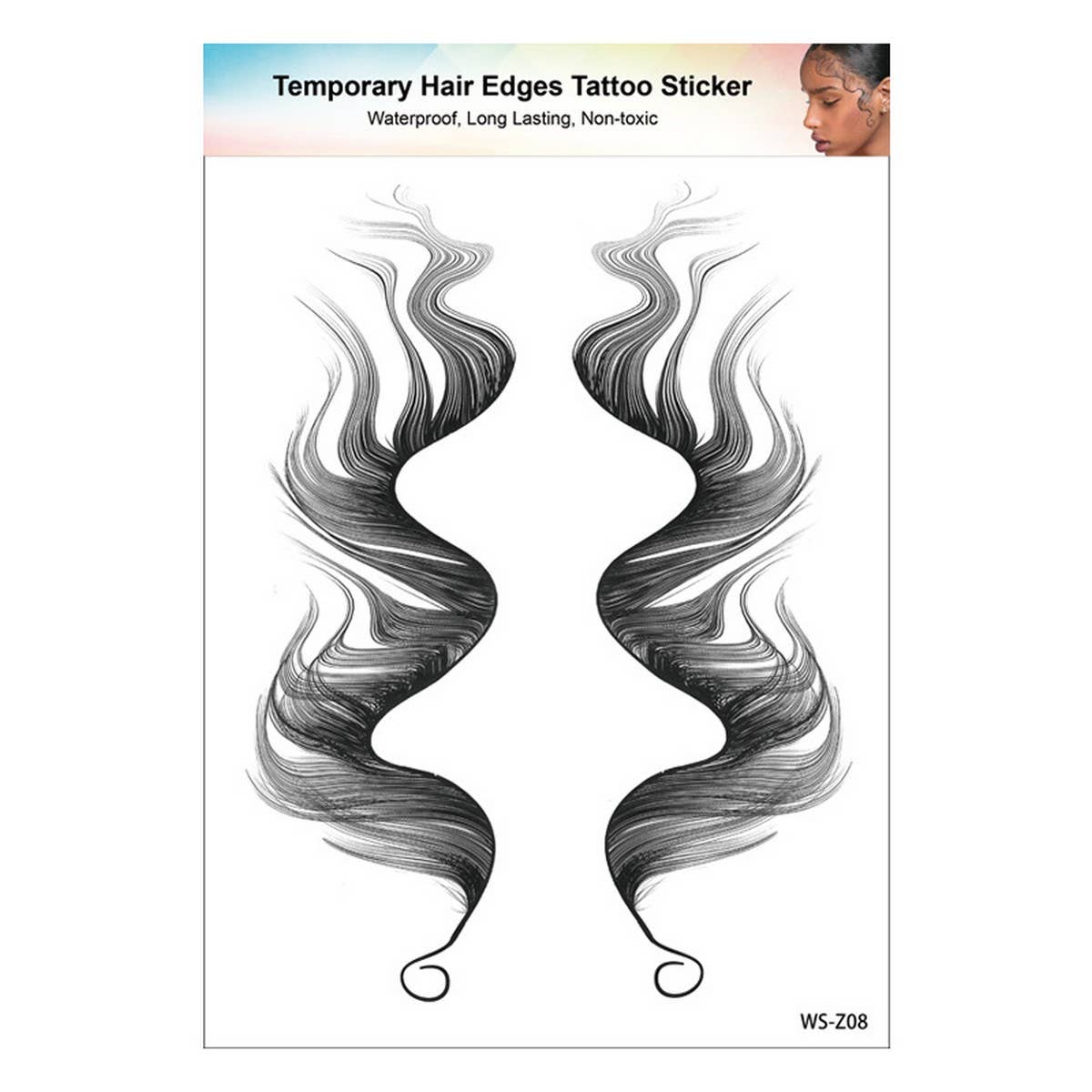 Baby Hairline Tattoo Stickers for Forehead Bangs_CWMM8336