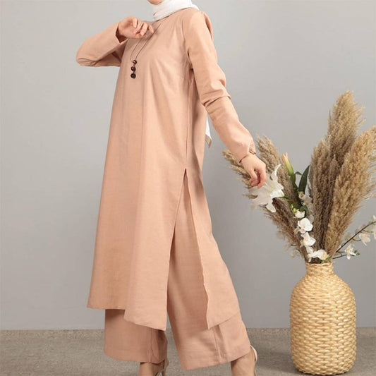 ARABIAN MIDDLE EASTERN SPLIT ROBE TWO-PIECE SET