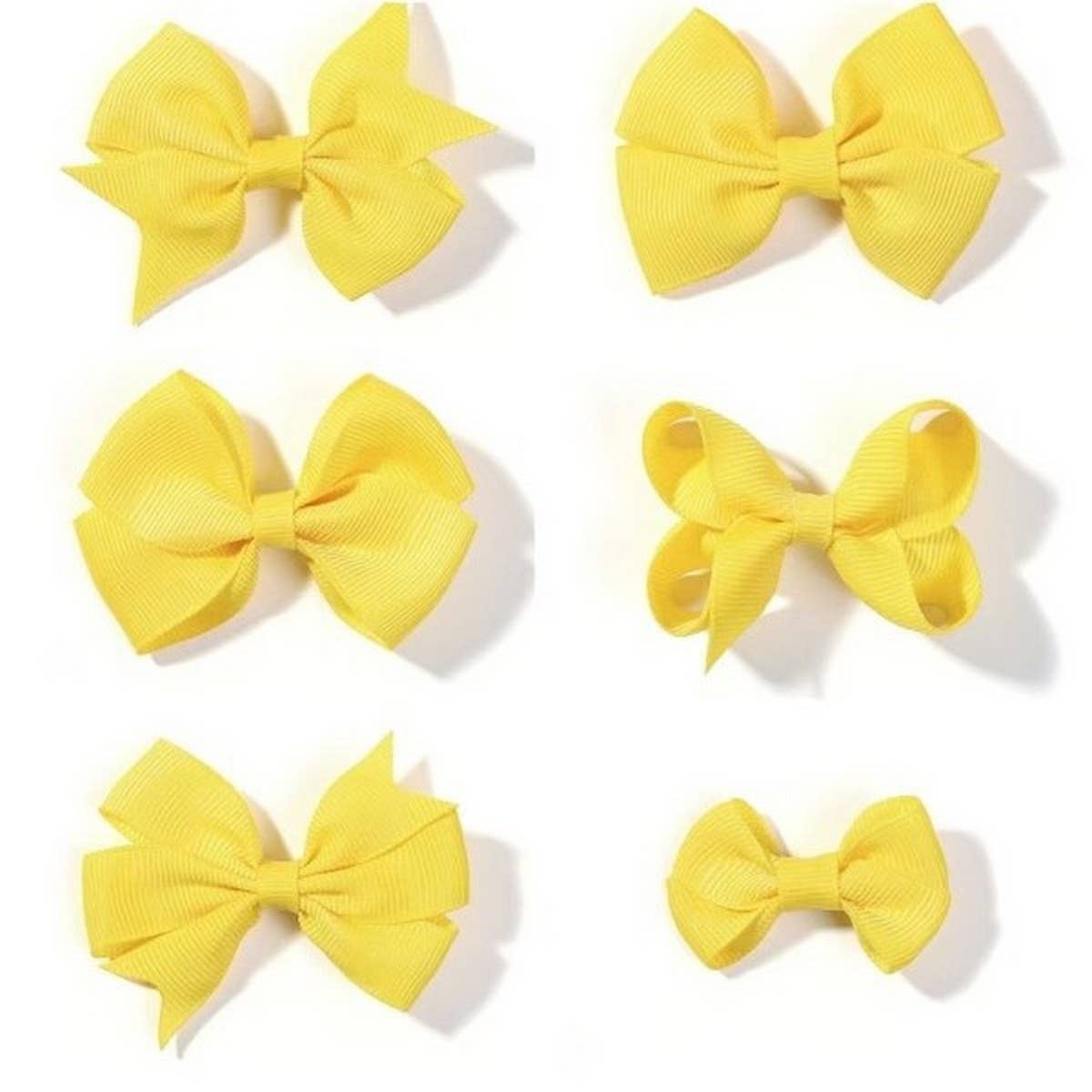 Handmade Ribbon Bow Hair Clips for Babies