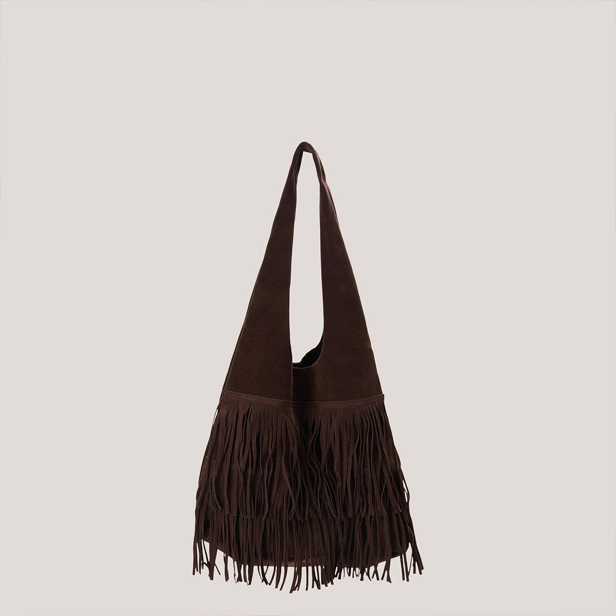 DEERSKIN FROSTED TOTE BAG SHOULDER BUCKET BAG_CWAB4115