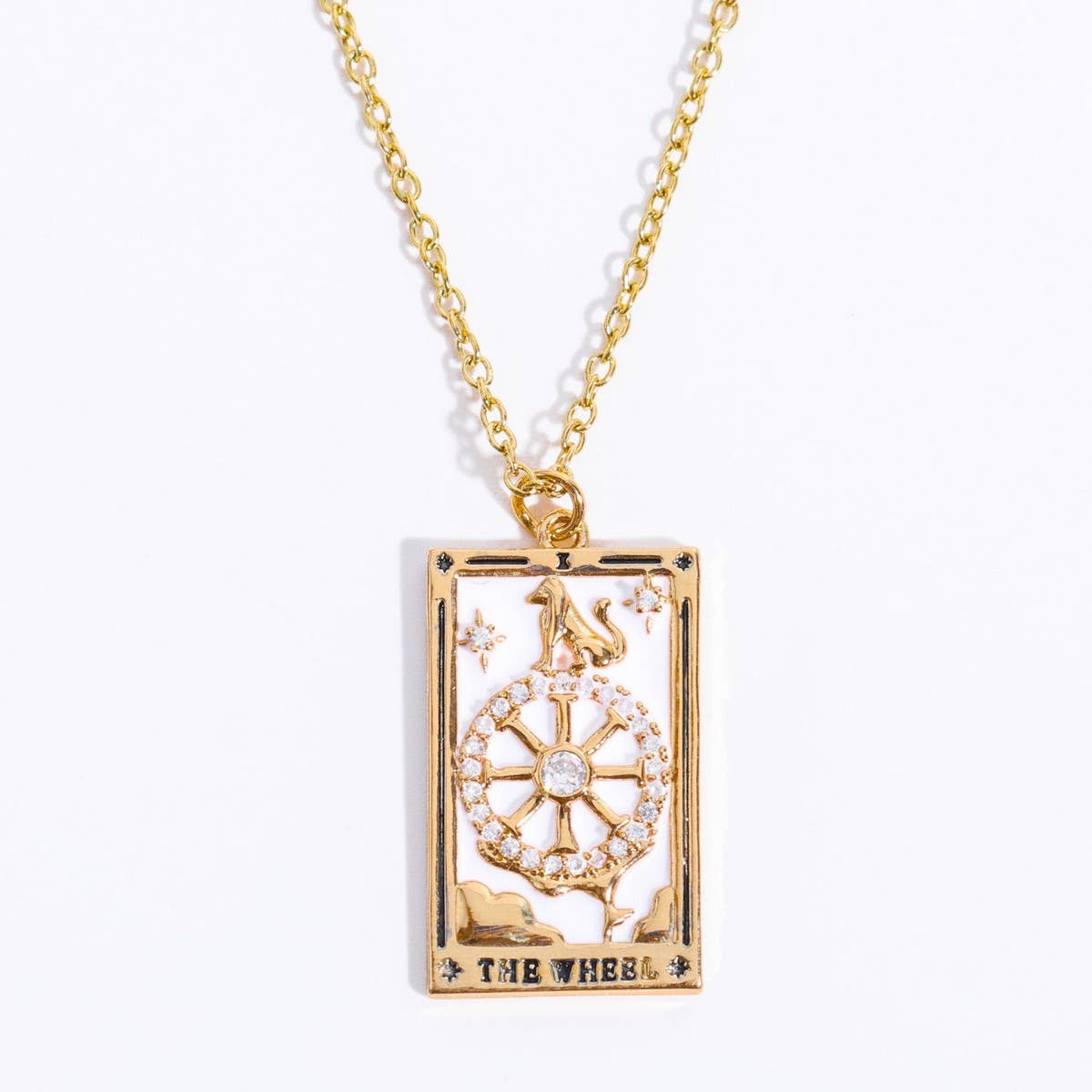 NEW RETRO DIAMOND DROP OIL SQUARE NECKLACE