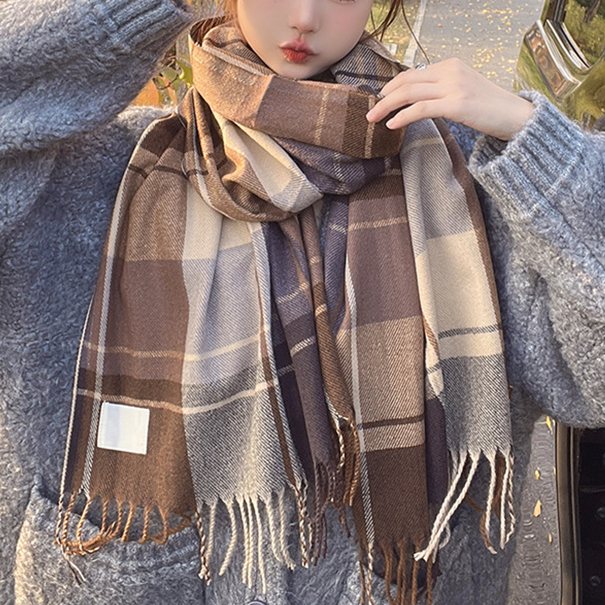 Tassel Scarf for Women - Thick Winter Warmth
