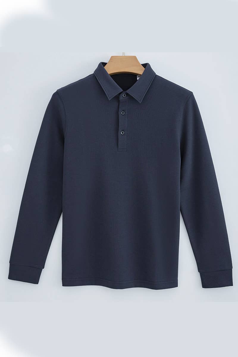 Cwttl1998_Spring And Autumn Casual Long-Sleeved Polo Shirt