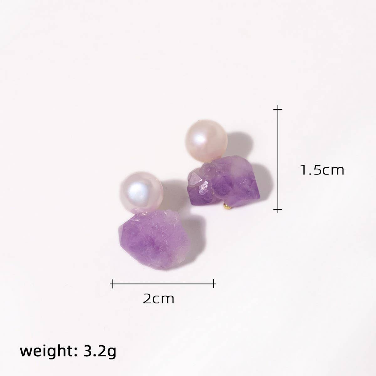 SIMPLE AND VERSATILE HIGH-END PURPLE EARRINGS