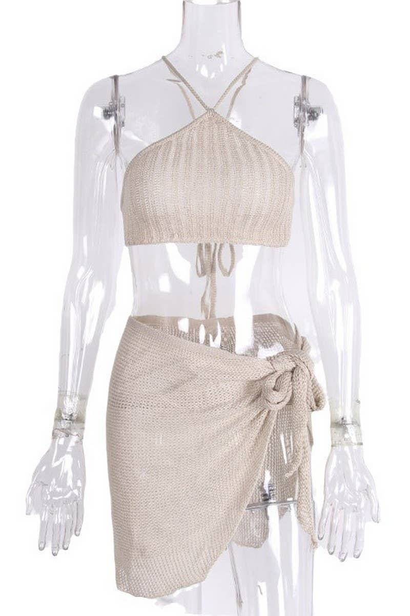 CWSTB0731_SHORT SPLIT BIKINI KNIT SMOCK