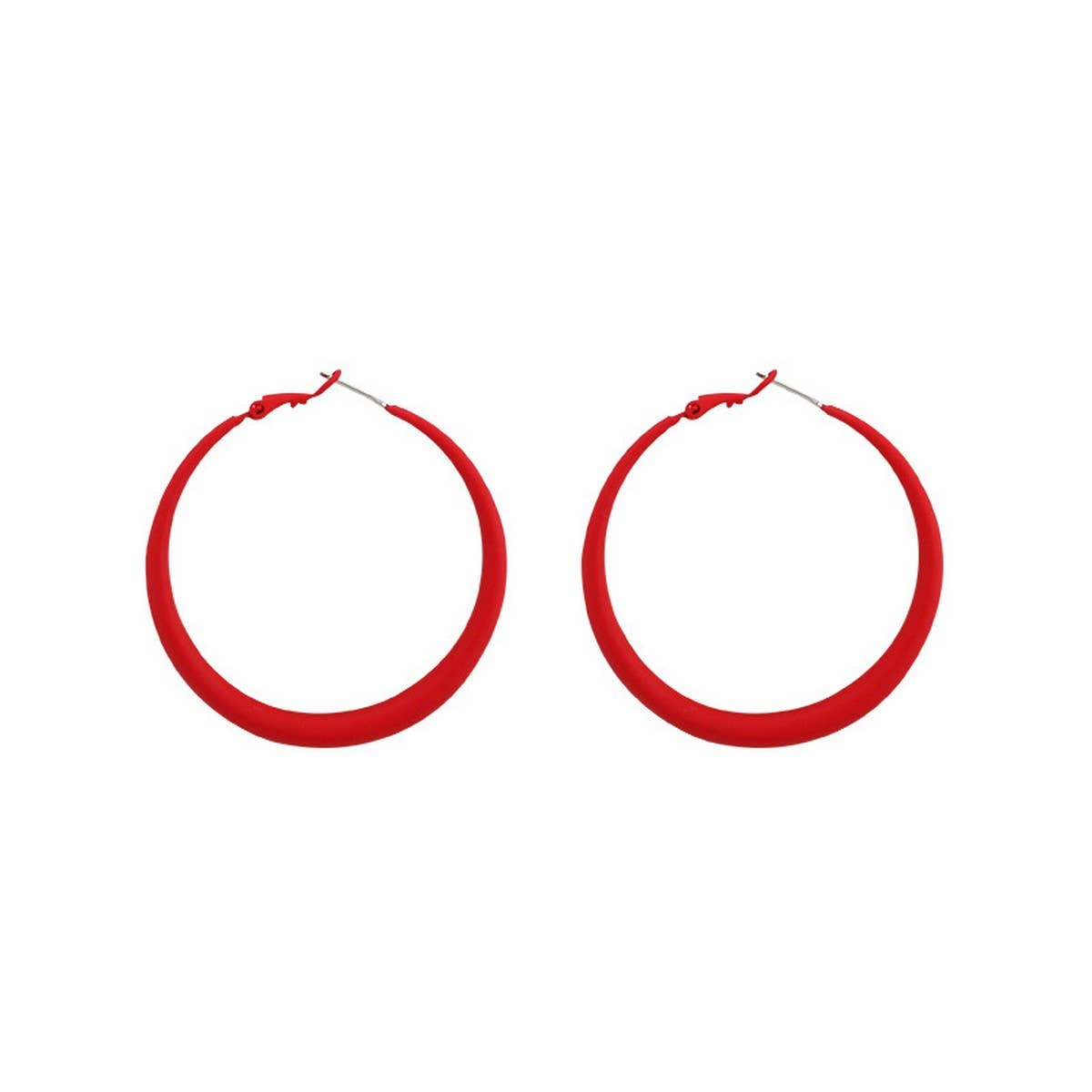 RED GEOMETRIC EARRINGS, MINIMALIST EARRINGS_CWAJE2066