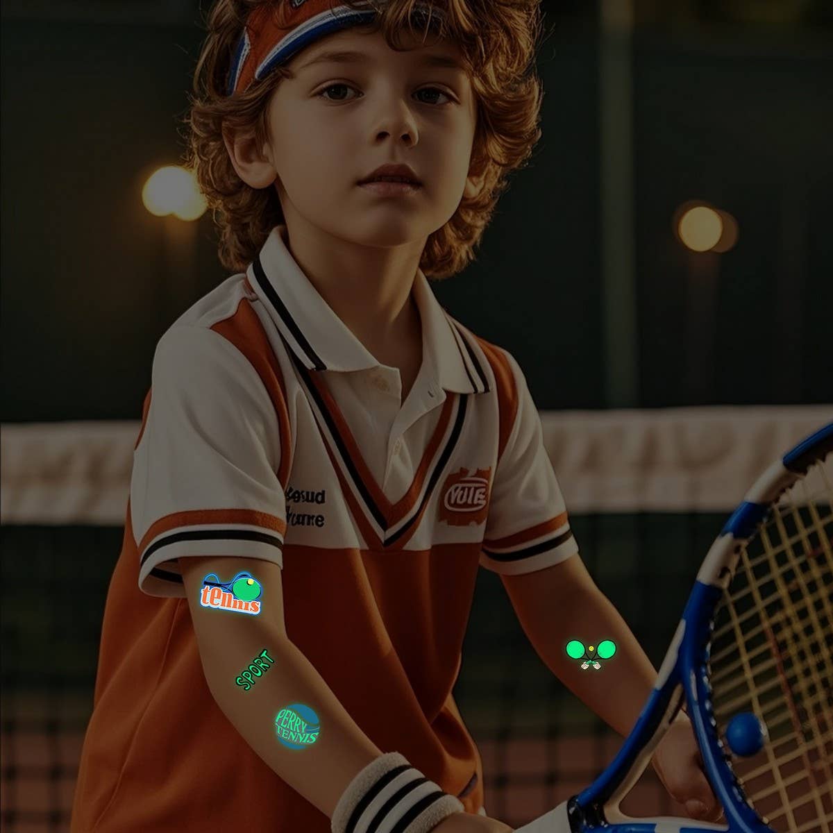 Glow in the Dark Sport Tattoos ? Sweatproof Set