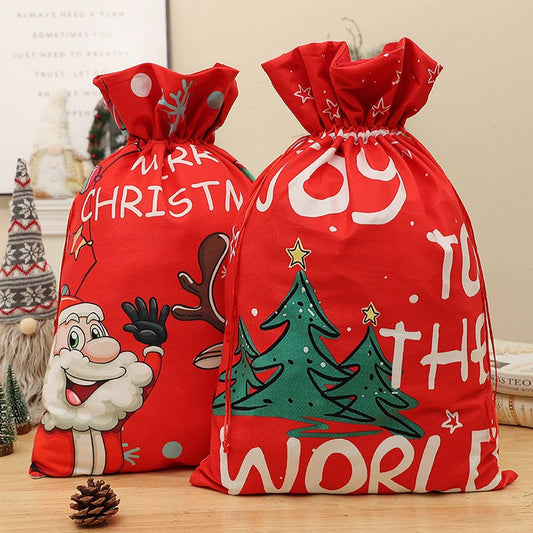 CWMM1751_Christmas Print Bouquet With Drawstring Gift Bag