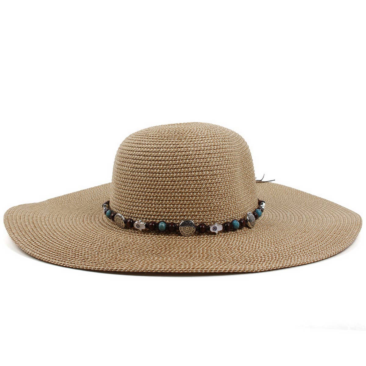 OUTDOOR LEISURE SUN PROTECTION DOME STRAW HAT_CWAH1205