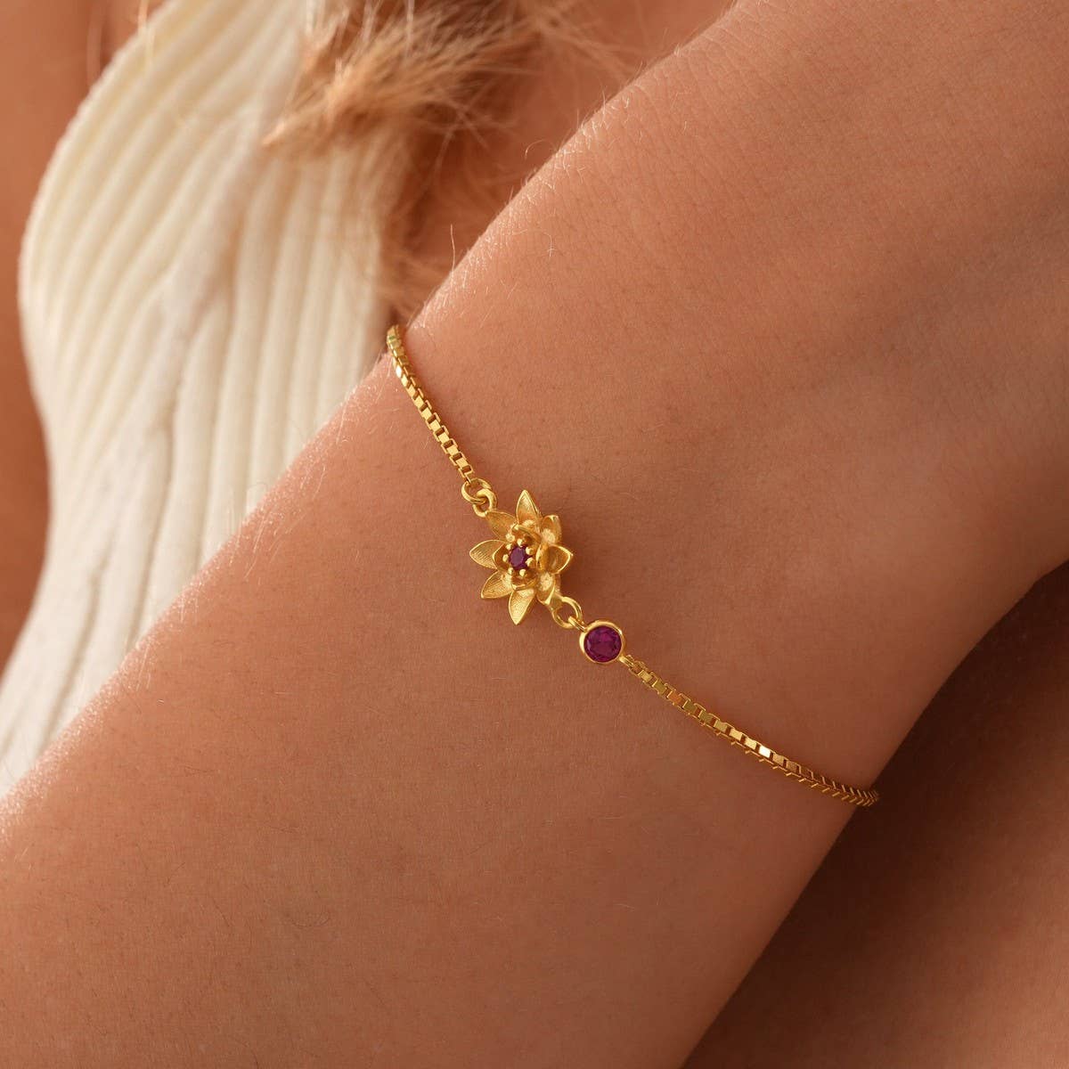 DECEMBER FLOWERBRACELET ZIRCON PENDANT BRACELET
