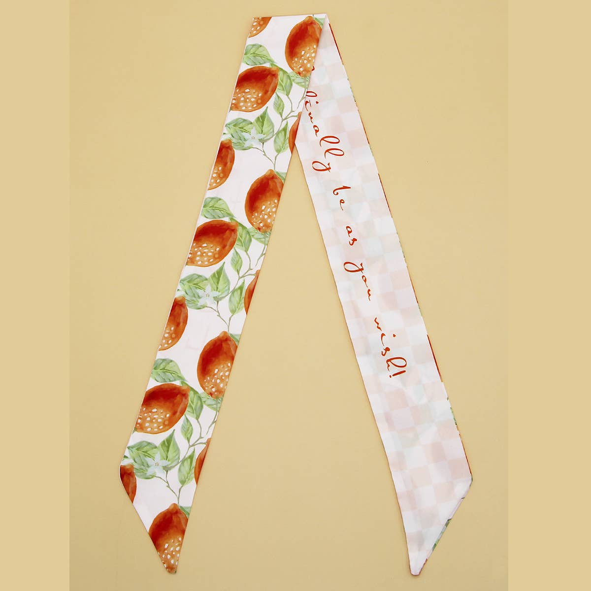 Floral Letter Twilly Scarf for Hair or Bag
