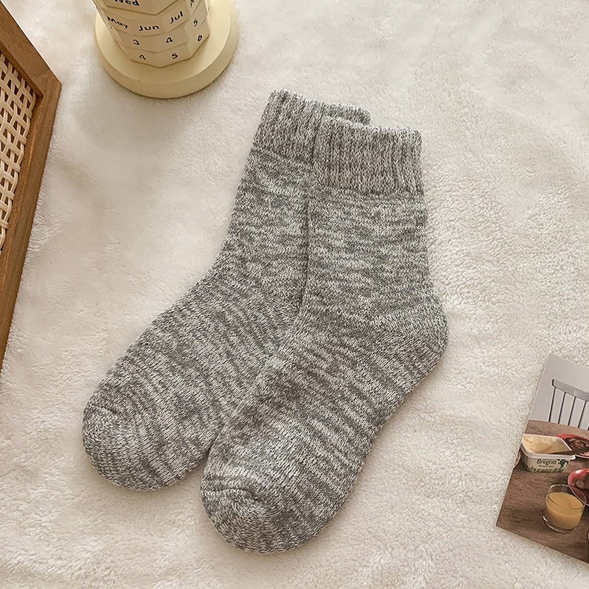 WINTER THICK WARM TERRY SOCKS MID-TUBE SOCKS