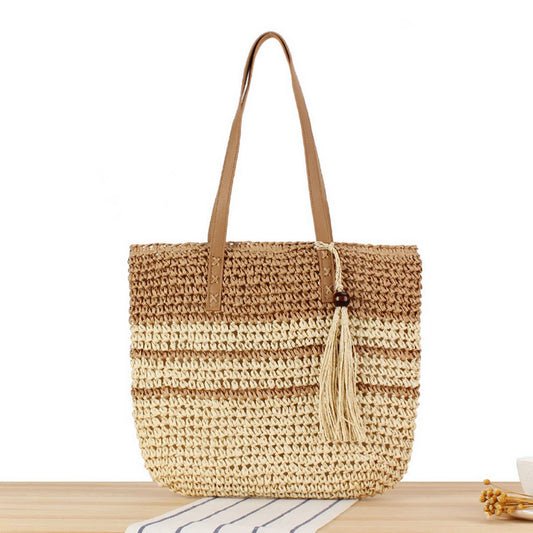 2024 NEW STYLE STRIPED ARMPIT STRAW BAG_CWAB2027