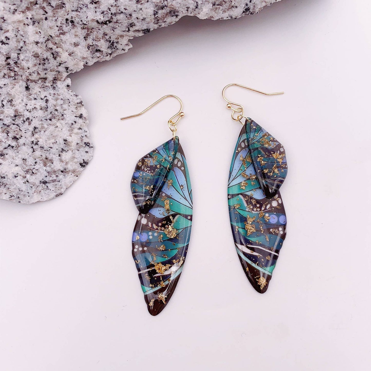 S925 Silver Cicada Wing Wing Butterfly Earrings