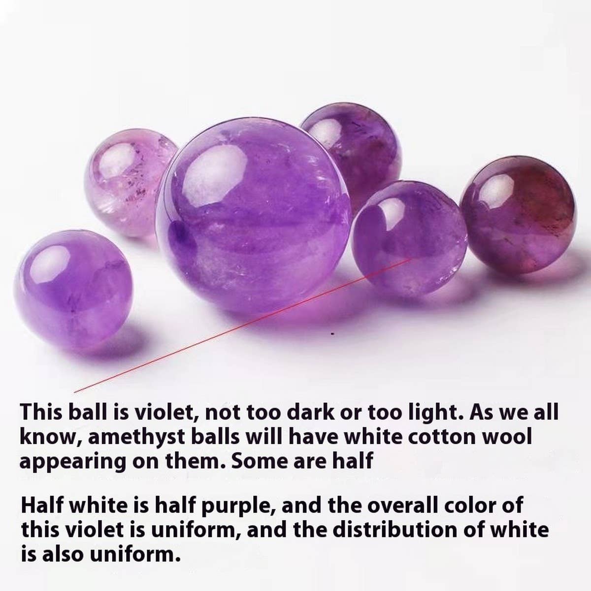 Natural Amethyst Crystal Ball Display