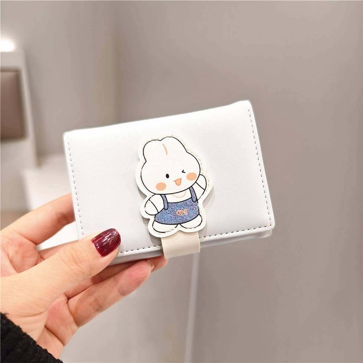 CARTOON CUTE RABBIT MINI SHORT WALLET_CWAB2557