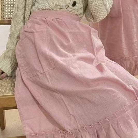 SOLID COLOR BAMBOO JOINT PURE COTTON CUTE APRON_CWMM5803