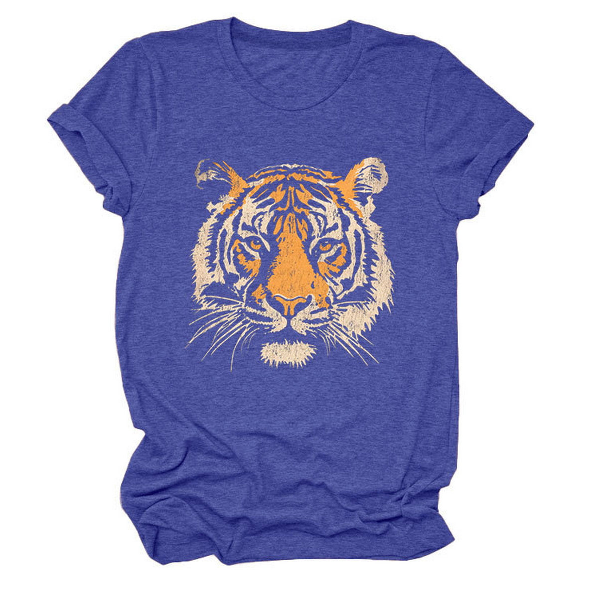 Women??¢s Summer Tee with Stylish Tiger Print_CWTTSL0494