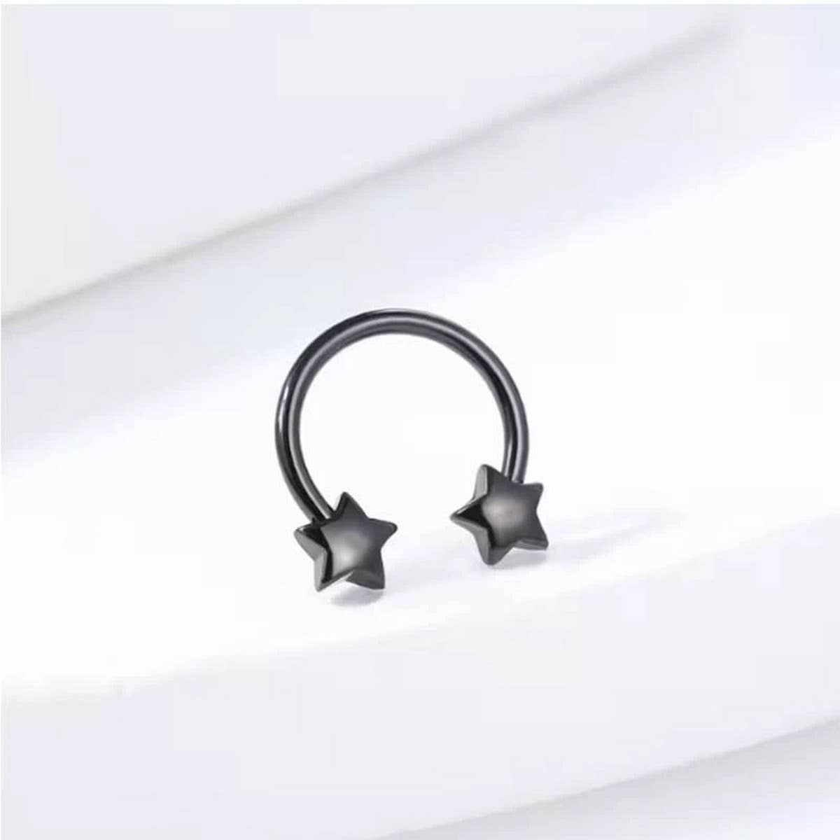 Stainless Steel Heart & Star Nose Ring Set_CWMM9516