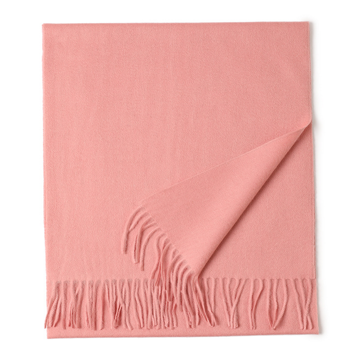 Unisex Wool Scarf ? Soft Solid Color with Tassels