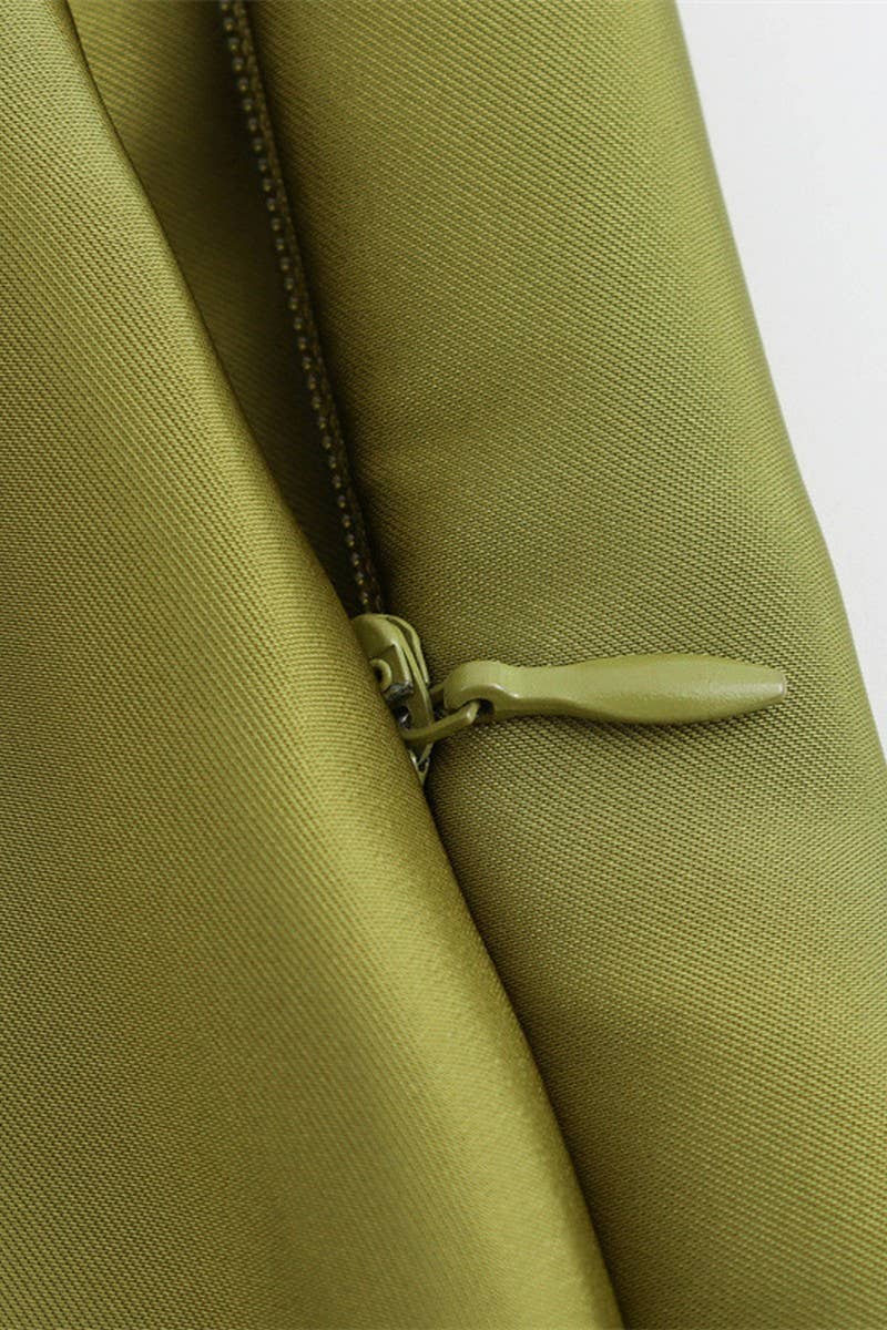 CWDSD6645_BACKLESS ONE-SHOULDER ASYMMETRIC SATIN DRESS