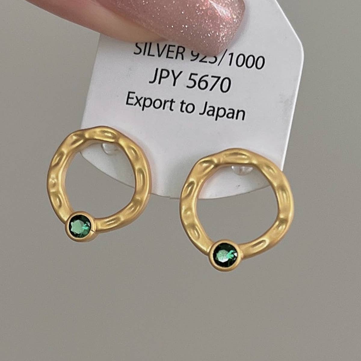 SIMPLE ZIRCON GEOMETRIC CIRCLE STUD EARRINGS_CWAJE1324