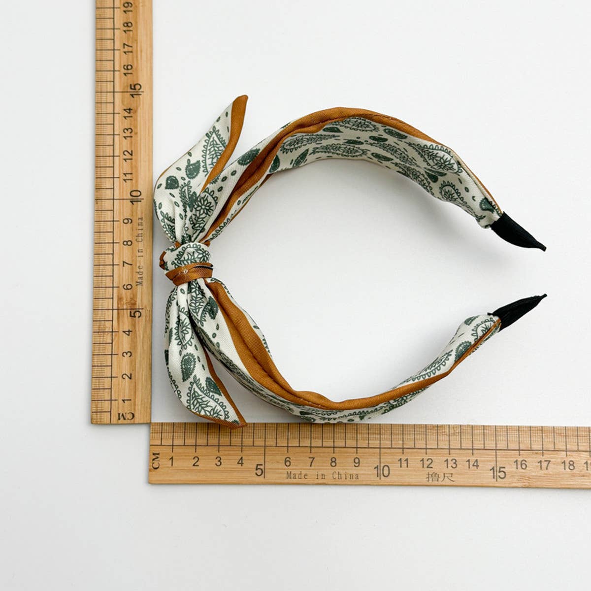 Paisley Satin Wide Headband with Knot for Women_CWAHA1362