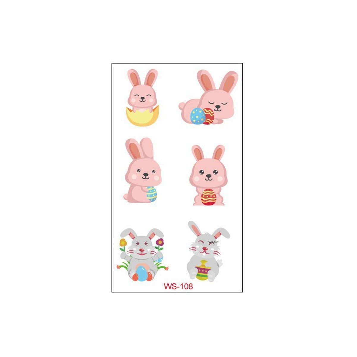 Easter Egg & Bunny Tattoos ? Kids Waterproof Set