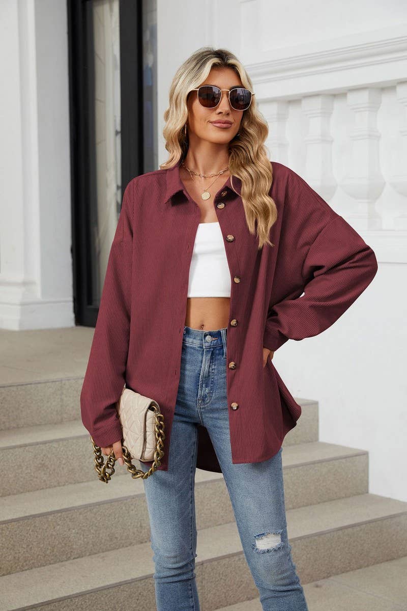 CWOCO0501_NEW COLLAR CASUAL LONG SLEEVED SHIRT JACKET