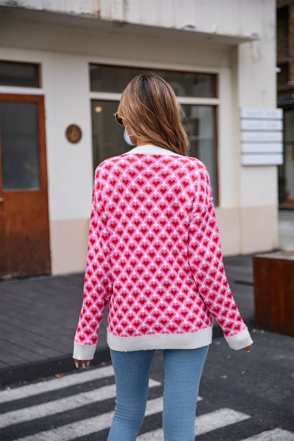 VALENTINE'S DAY CREW NECK PULLOVER SWEATER
