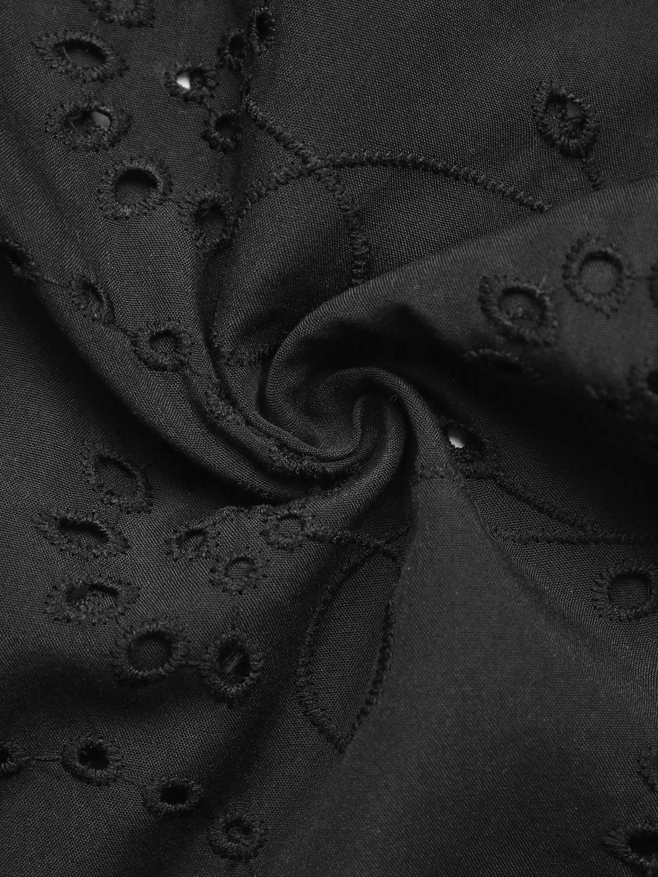 Solid-color,elegant and hollowed-out lace shirt