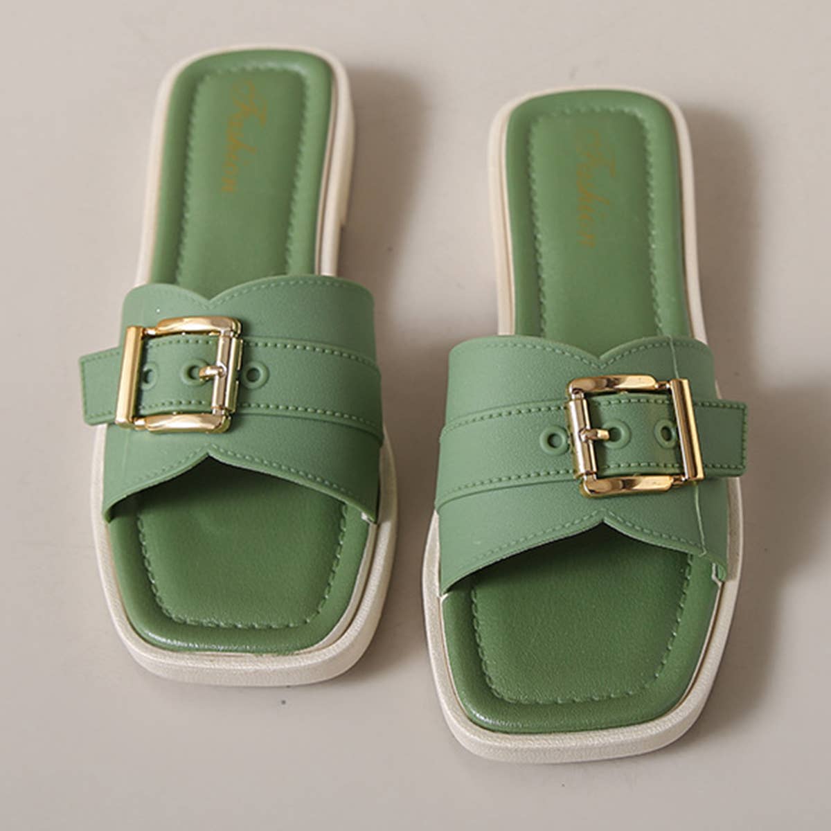 ADJUSTABLE BUCKLED SANDALS SLIPPERS_CWSHS0674