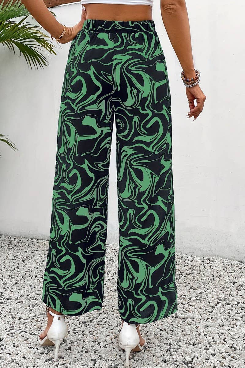 CWBLP2088_MARBLE PRINT HIGH WAIST WIDE LEG PANTS