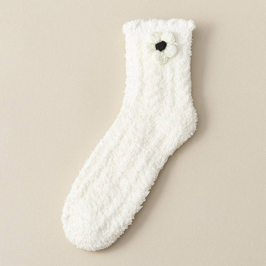 AUTUMN AND WINTER FLOWER CUTE WARM SLEEPING SOCKS_CWMS1072