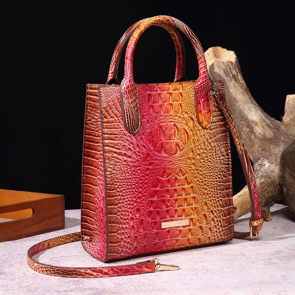 RETRO COLOR LARGE CAPACITY SHOULDER BAG_CWAB0924