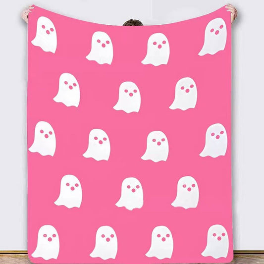 GHOST KNITTED JACQUARD BLANKET COVER BLANKET