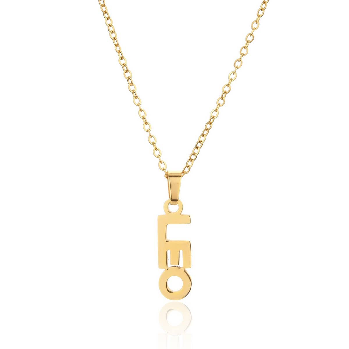CLAVICLE CHAIN TWELVE ZODIAC TITANIUM NECKLACE