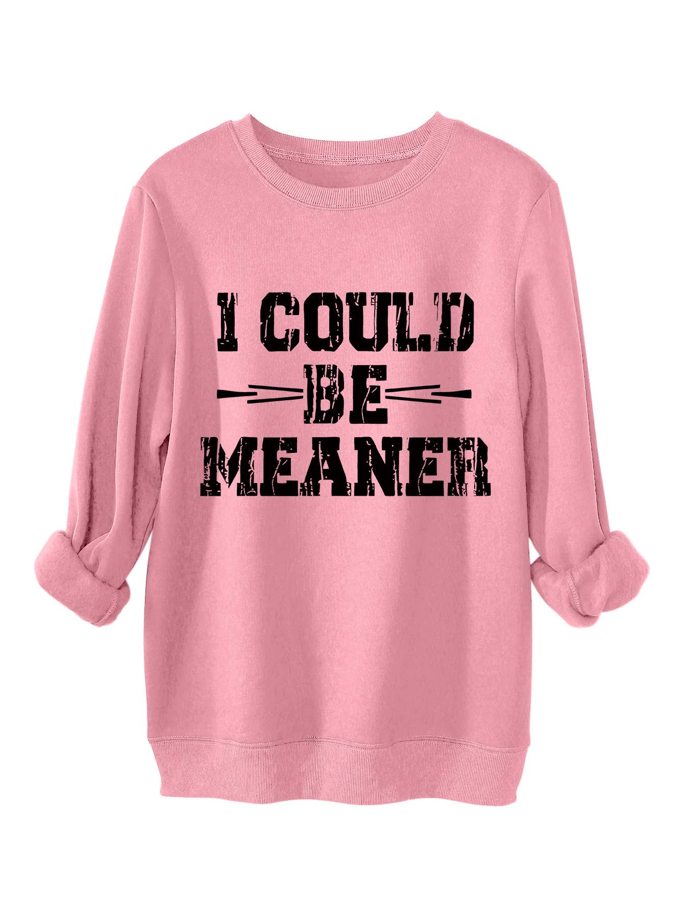 I could be meaner printed thickened warm hoodie