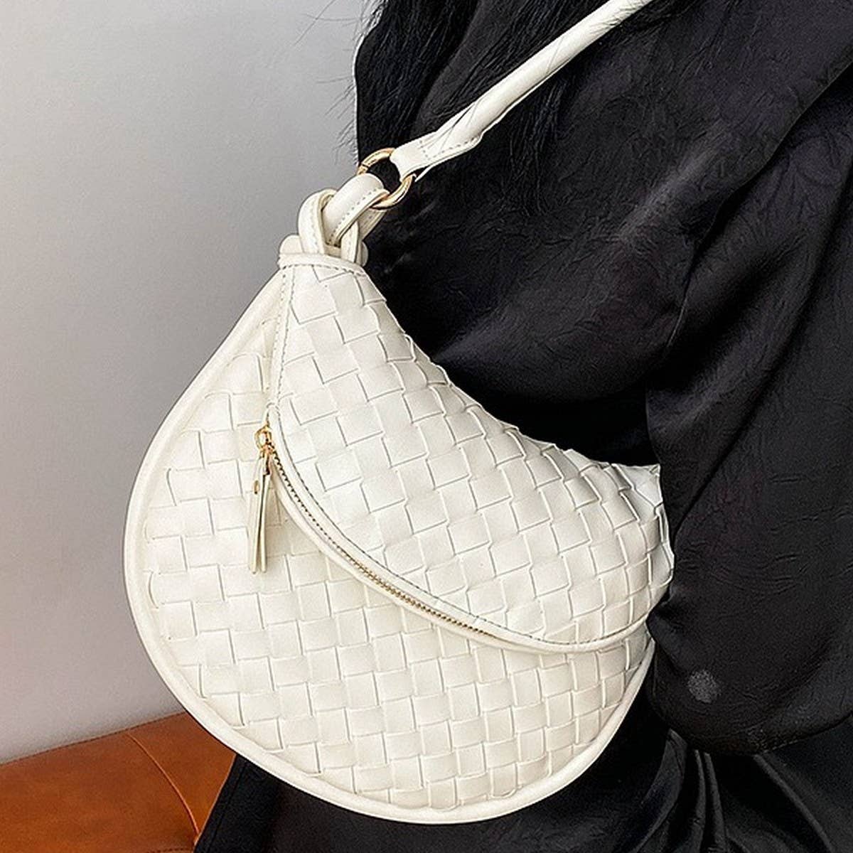 HANDMADE STRAW BAG FASHION ONE-SHOULDER ARMPIT BAG_CWAB1912