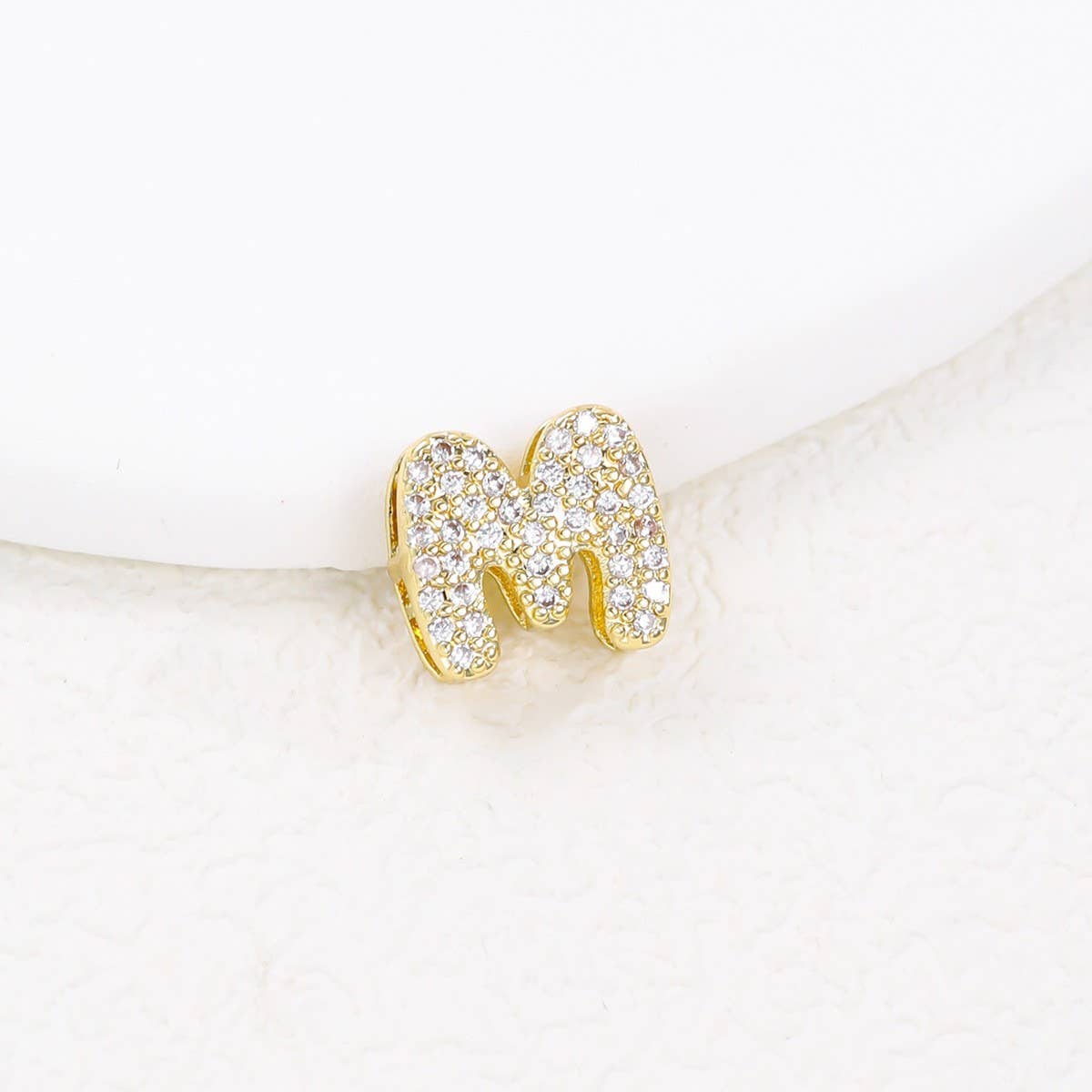 Tiny Zirconia Pendant 26 Letters Necklace