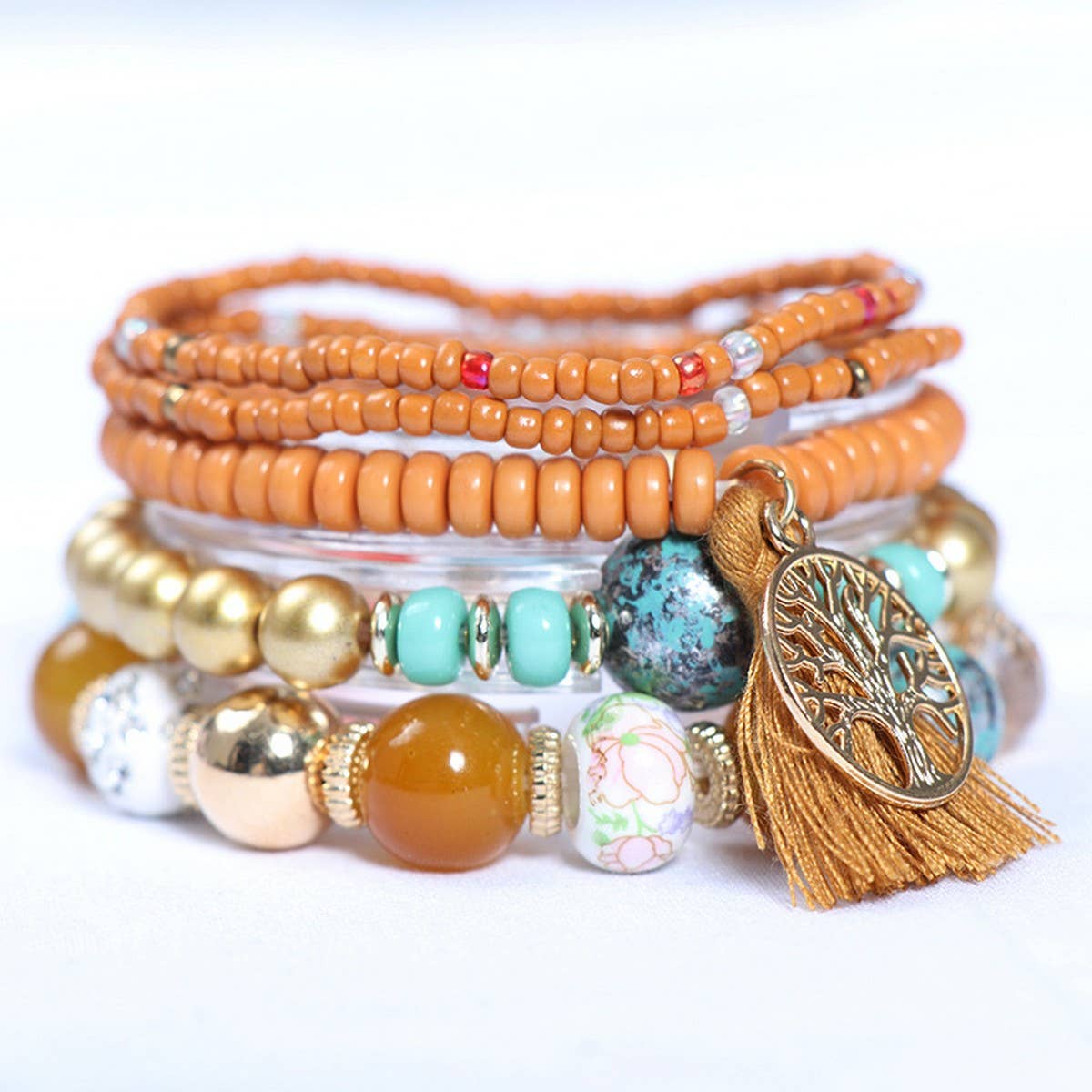 BOHEMIAN MULTI LAYERED TASSEL BRACELET_CWASC0689