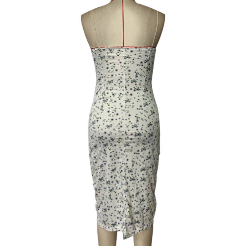 ELEGANT FRENCH SEXY PLEATED SLEEVELESS DRESS